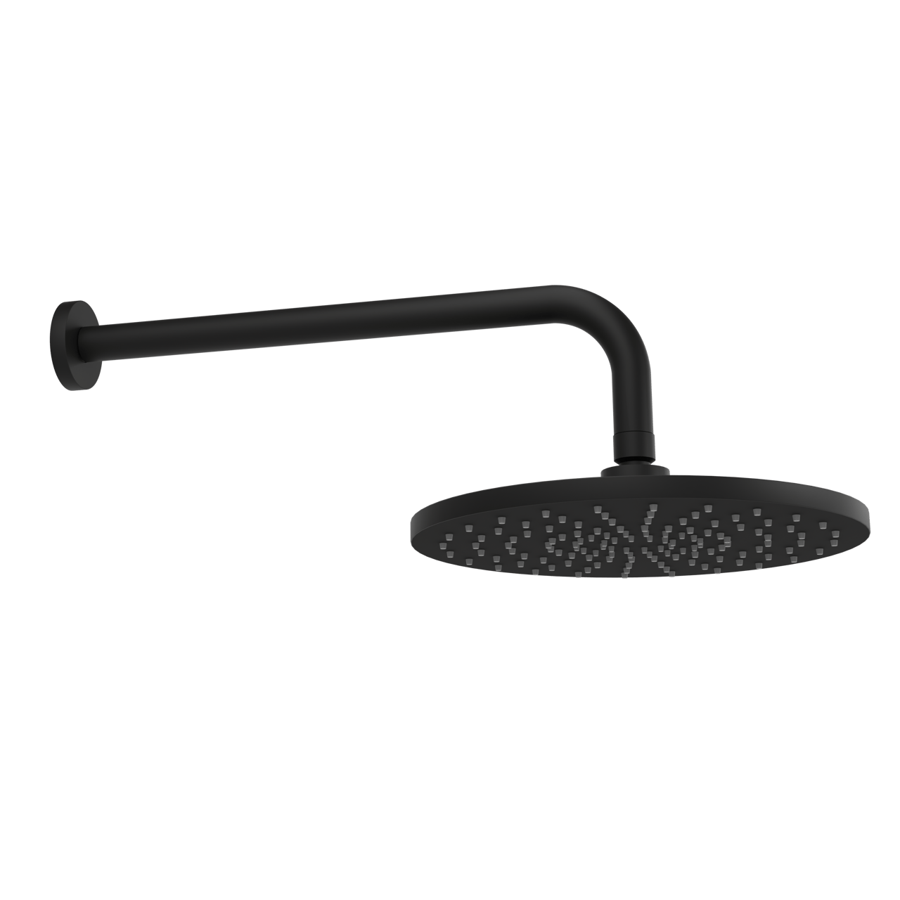 Blaufoss Bodan 250 tête de douche rond avec support mural Ø25cm noir mat