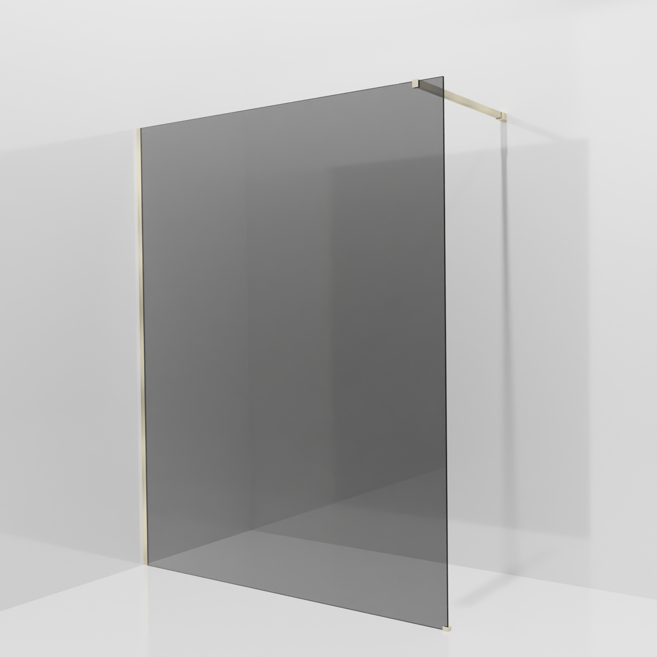 Balmani Modular inloopdouche: 160 x 200 cm, Rookglas, Brushed Champagne Gold profielen