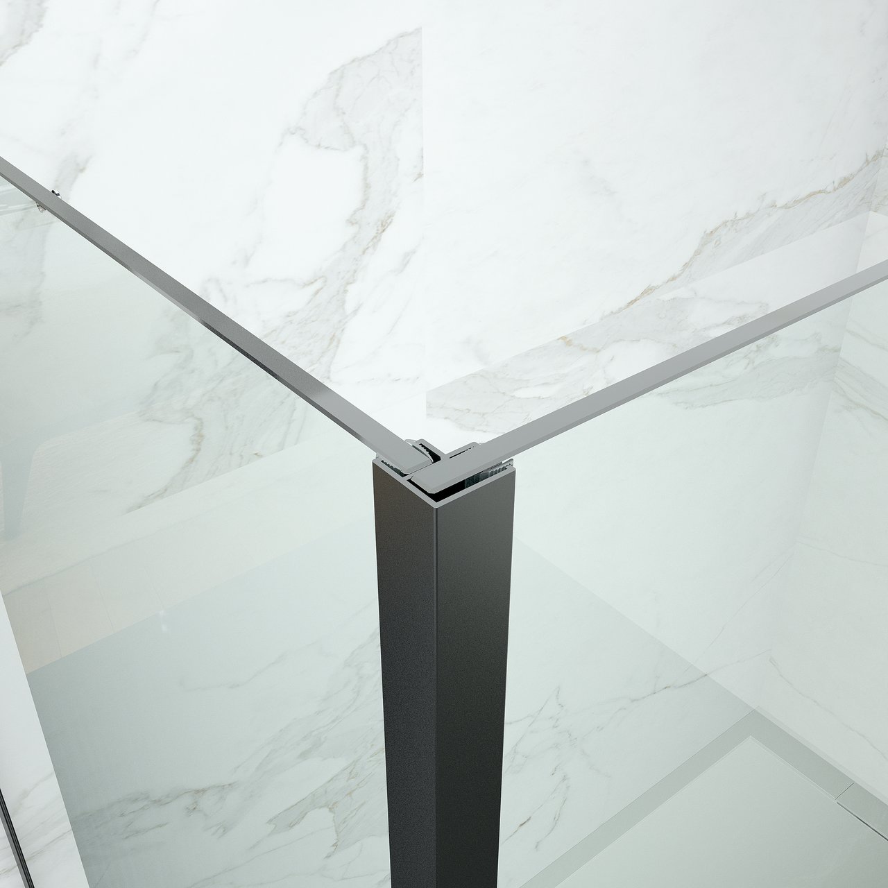 Balmani Modular profilé d'angle 200 cm noir mat