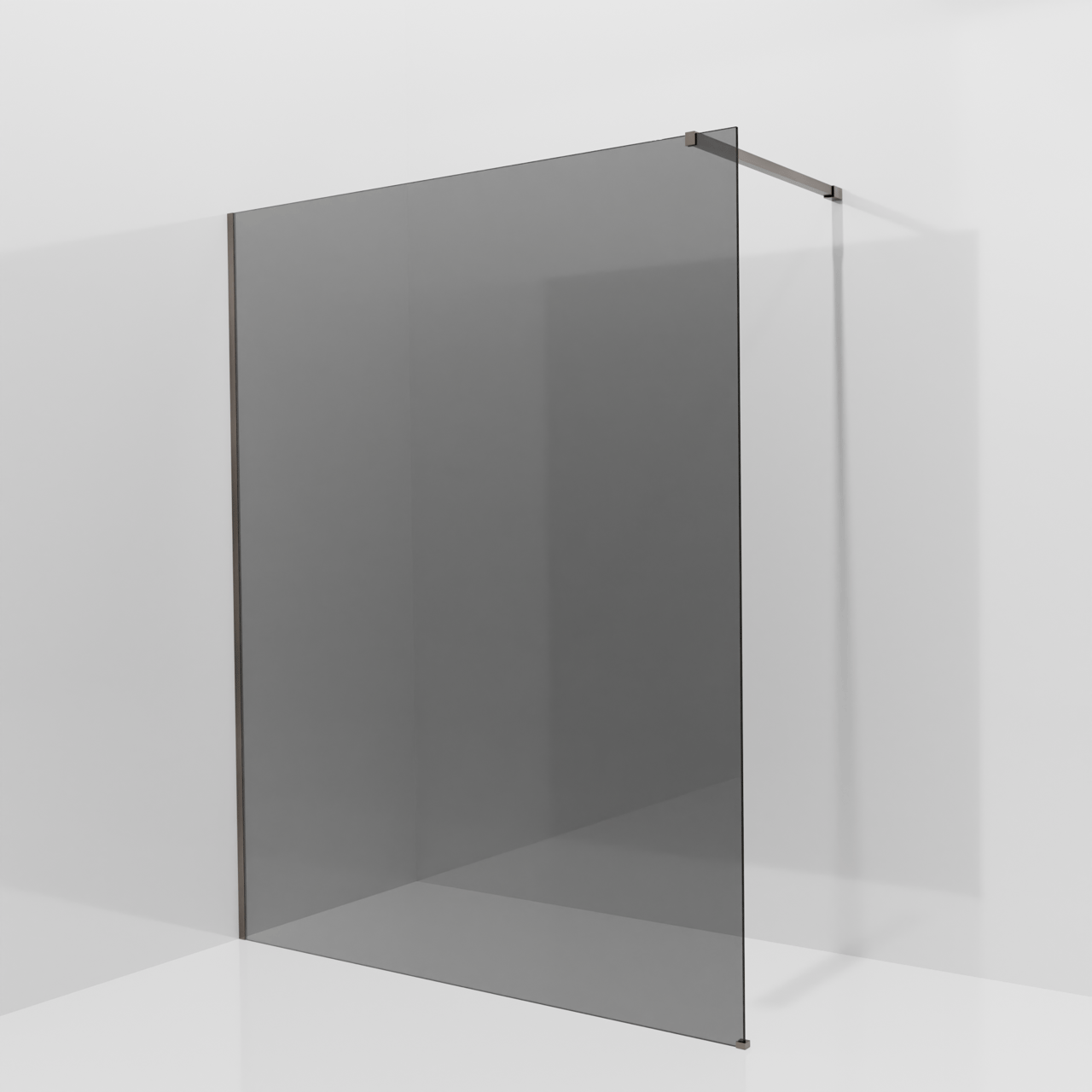 Balmani Modular inloopdouche: 160 x 200 cm, Rookglas met coating, Brushed GunMetal profielen