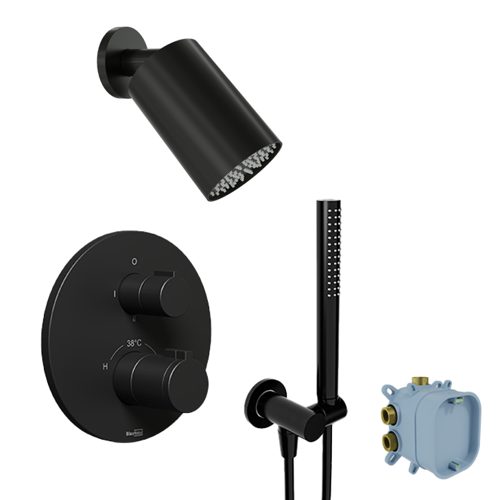 Blaufoss Smartbox Round Unterputz-Duschsystem, Einbauelement inklusive