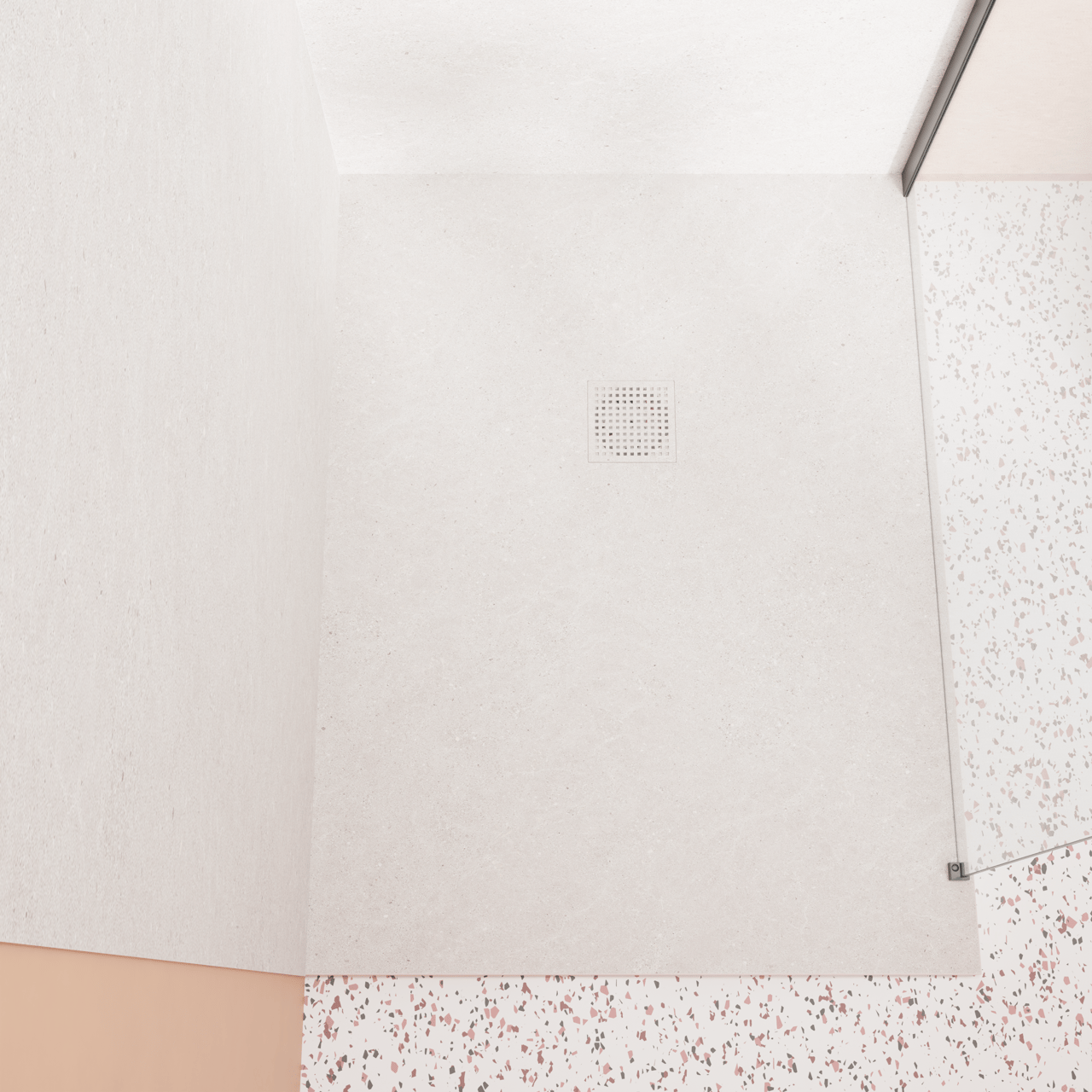 Luca Varess Suite Duschwanne 120 x 90 cm Marmorkomposit Dizzy Pearl 