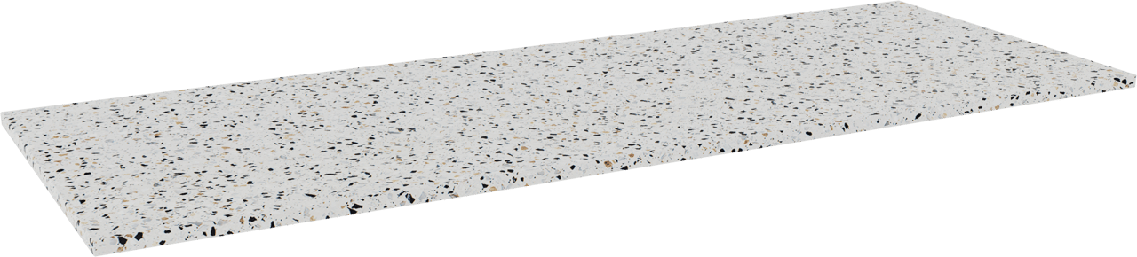 Balmani Stretto Einzel- oder Doppel Waschtischplatte Bianco Nero Terrazzo 150 x 55 cm
