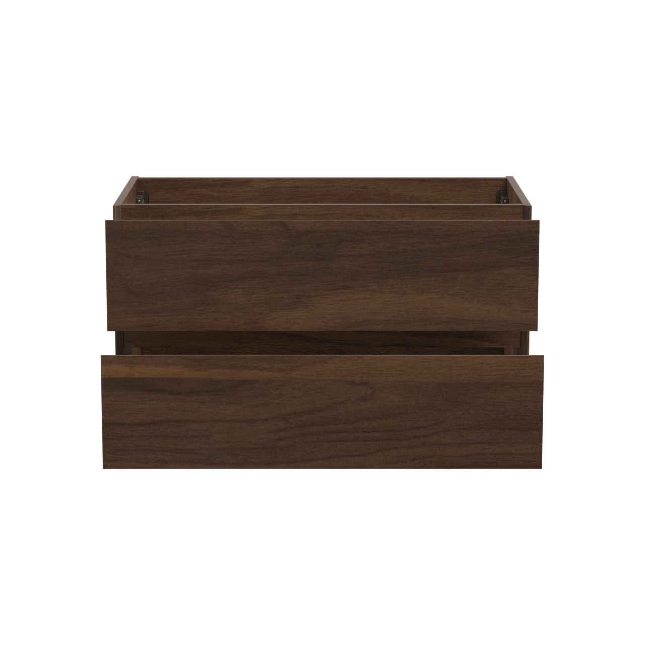 Storke Edge hängender Waschbeckenunterschrank: 95 x 52 cm, Nussbaum, 2 Schubladen