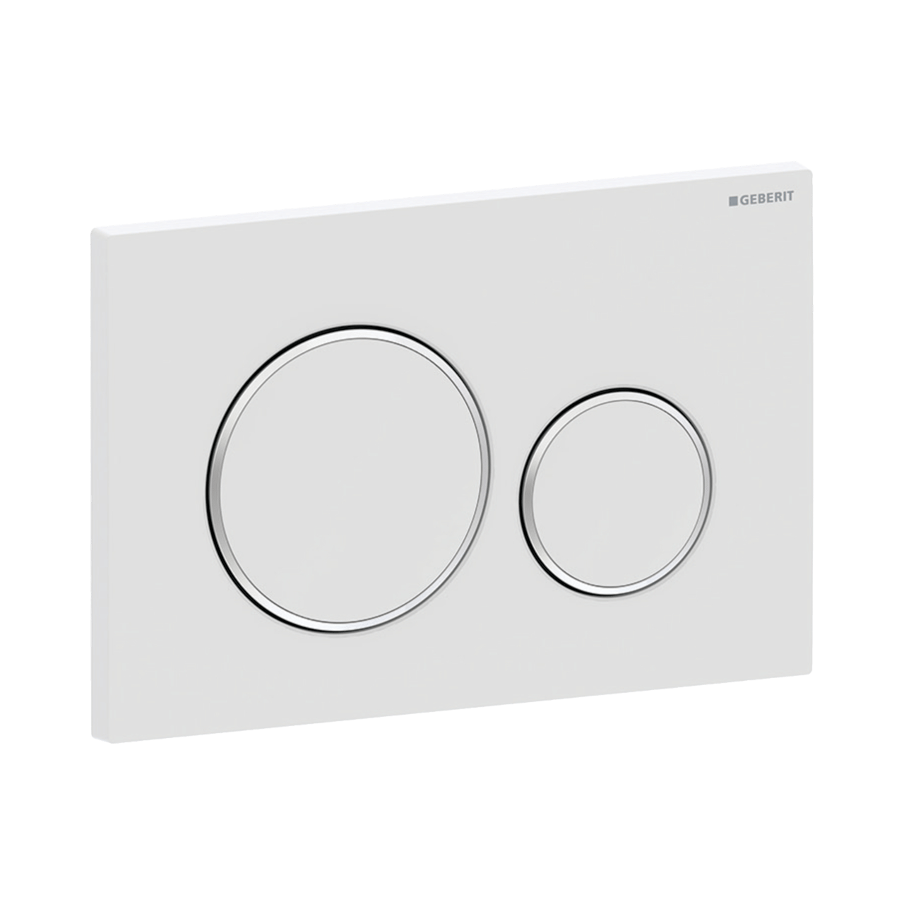 Sigma20 Betätigungsplatte, rund, weiβ matt/glänzend chom für Sigma UP320 und UP720 Einbauspülkasten
