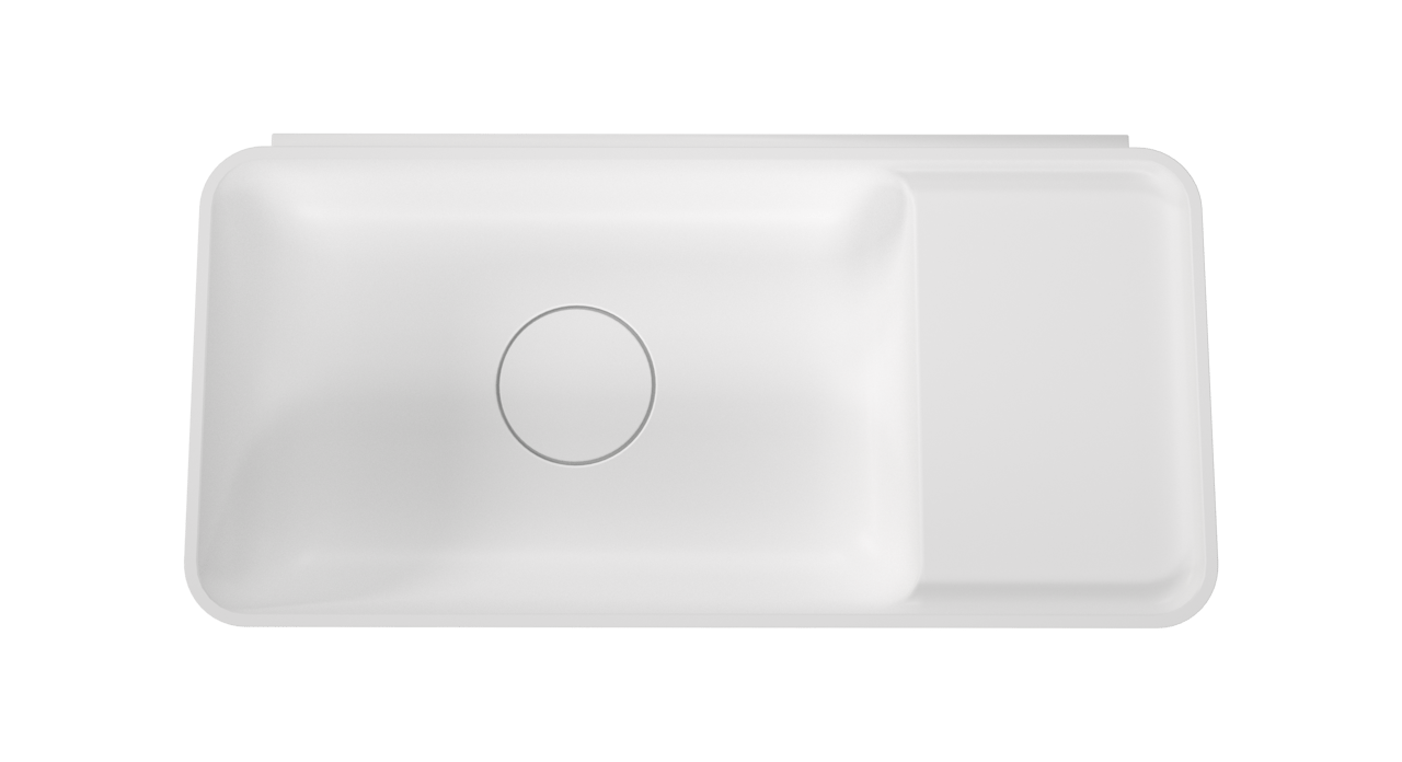 Balmani Fara zwevend toiletmeubel 45 x 22 cm amerikaanse notelaar met Fara wastafel in matte Solid Surface