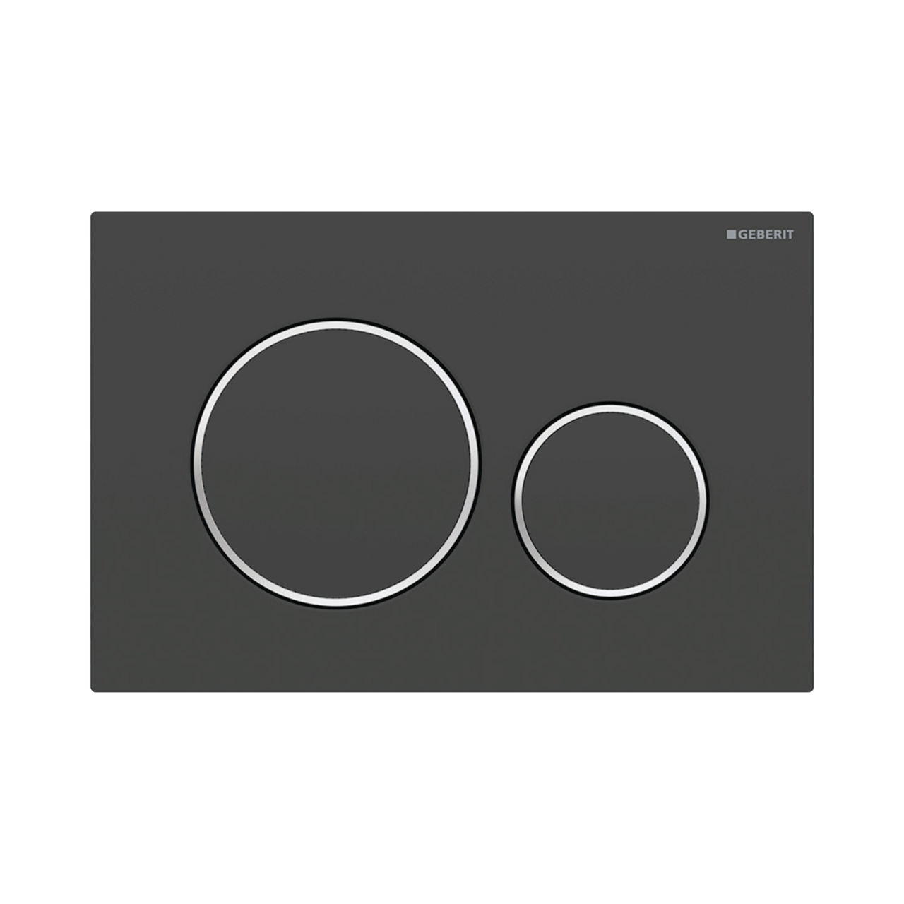 Sigma20 Betätigungsplatte, rund, schwarz matt/chom glänzend für Sigma UP320 und UP720 Einbauspülkasten