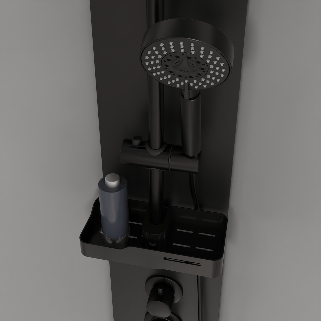 Linie Salta cabine de douche avec portes coulissantes 80 x 80 cm verre transparent profil noir avec robinet