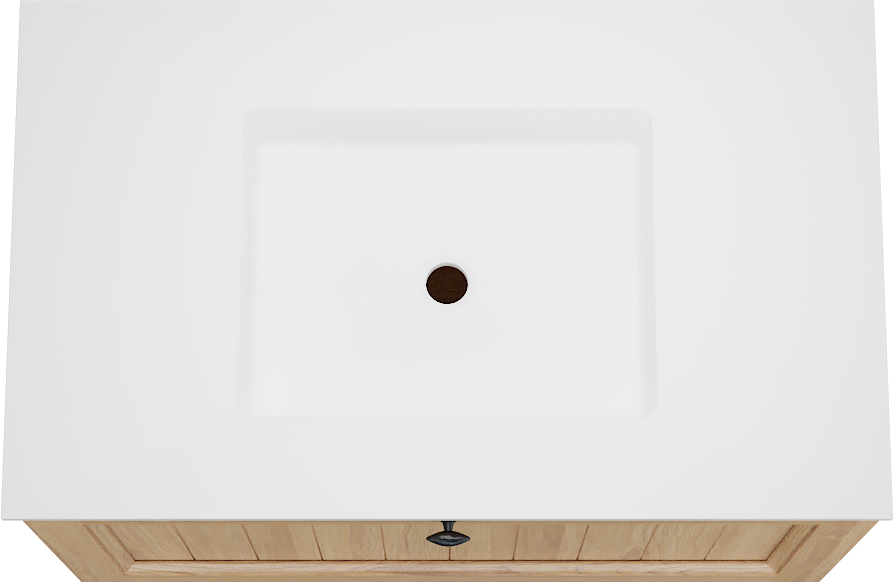 Balmani Lemon zwevend badkamermeubel 90 x 55 cm, fineer natuur eik met Tablo Stretto enkele wastafel in mat wit