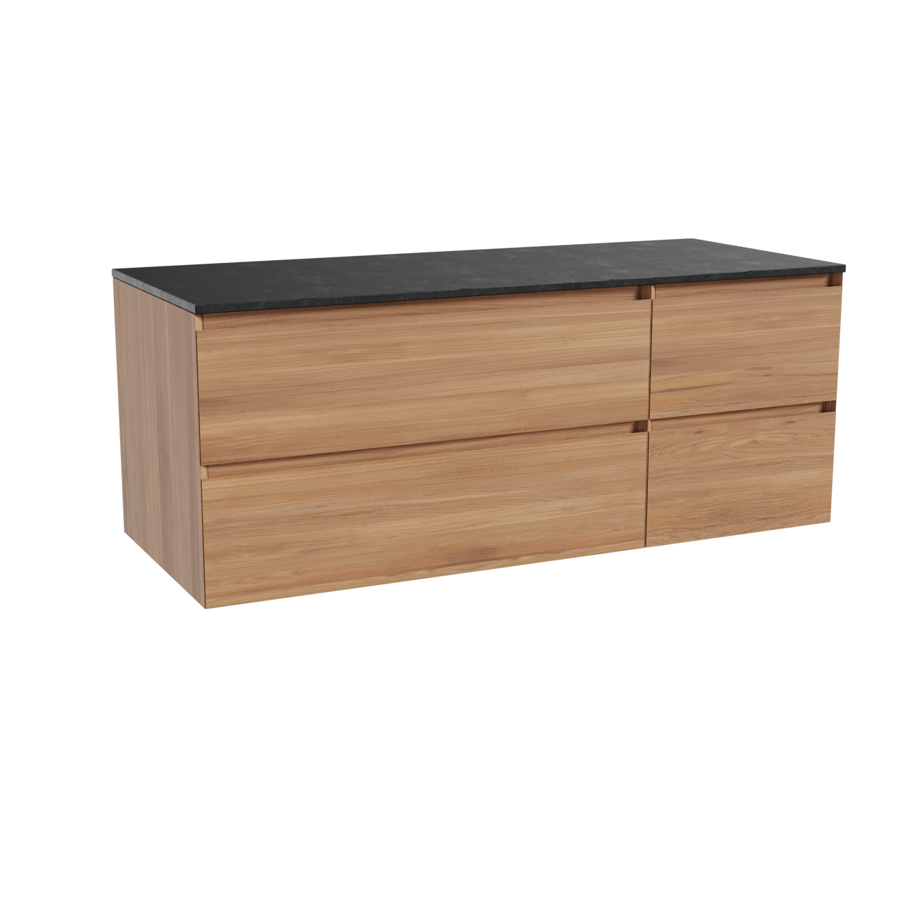 Balmani Mitra Badmöbel Set mit Stretto Waschtischplatte für Aufsatzwaschbecken