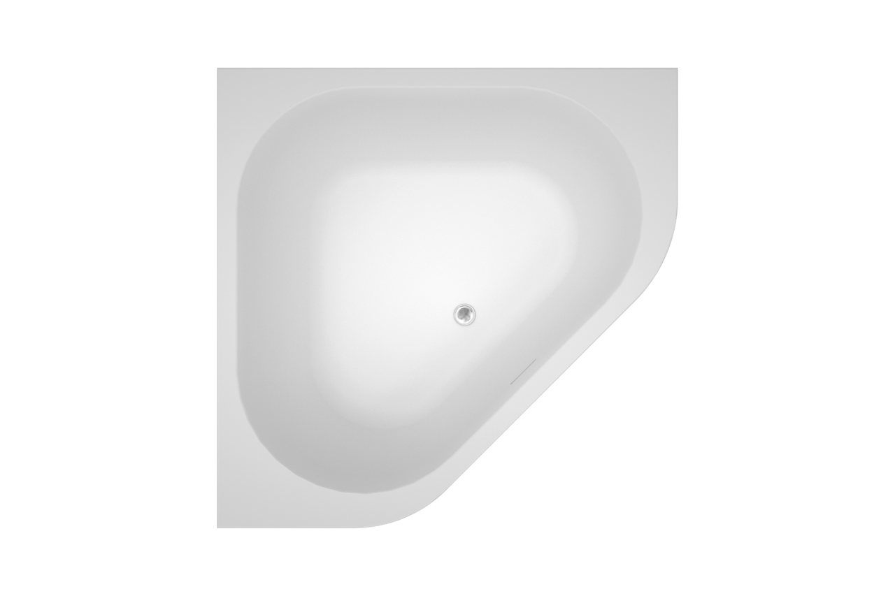 Luca Varess Idol baignoire d'angle gauche ou droite double 135 x 135 cm acrylique blanc mat