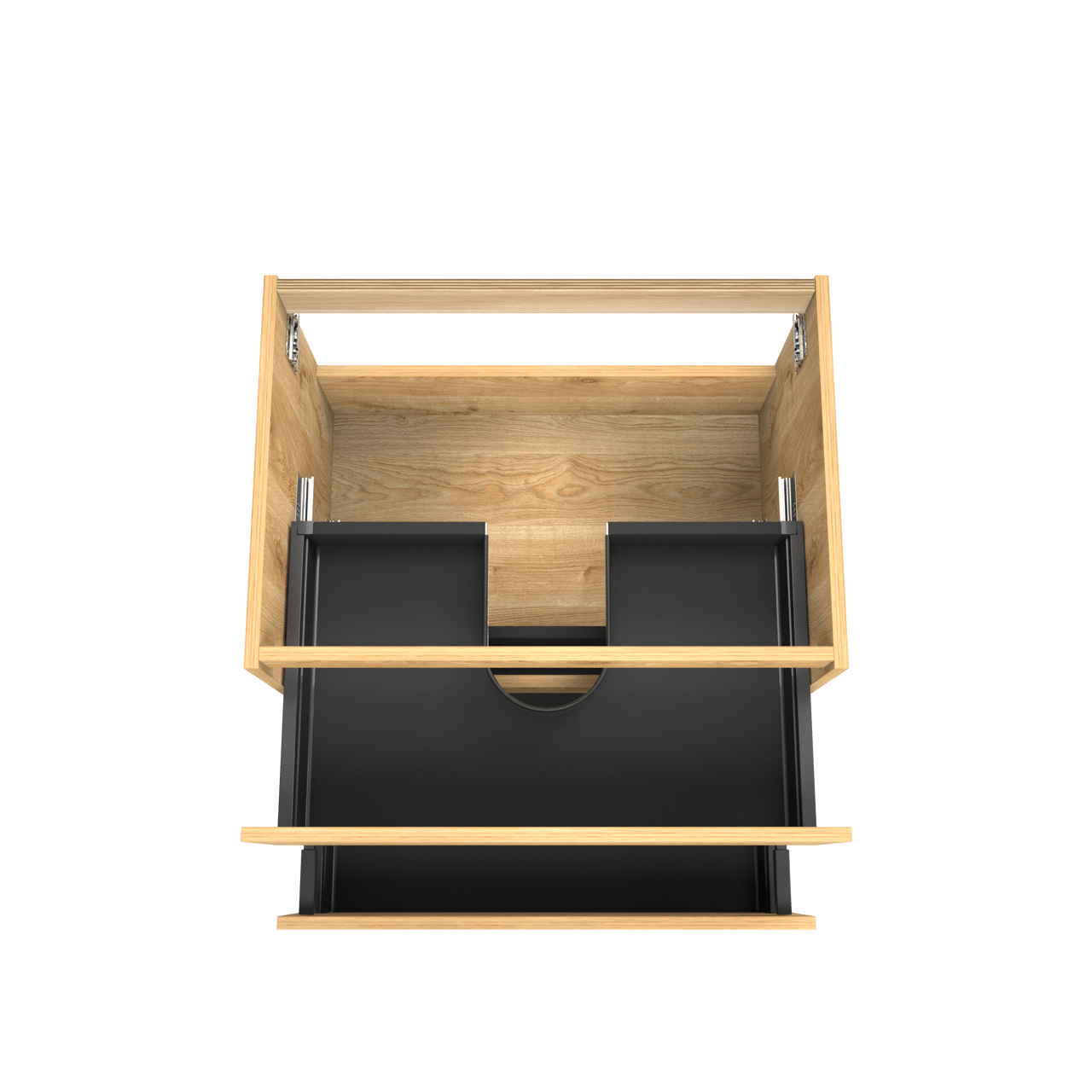 Balmani Lucida zwevende wastafelonderkast 75 x 55 cm ruwe eik 2 lades