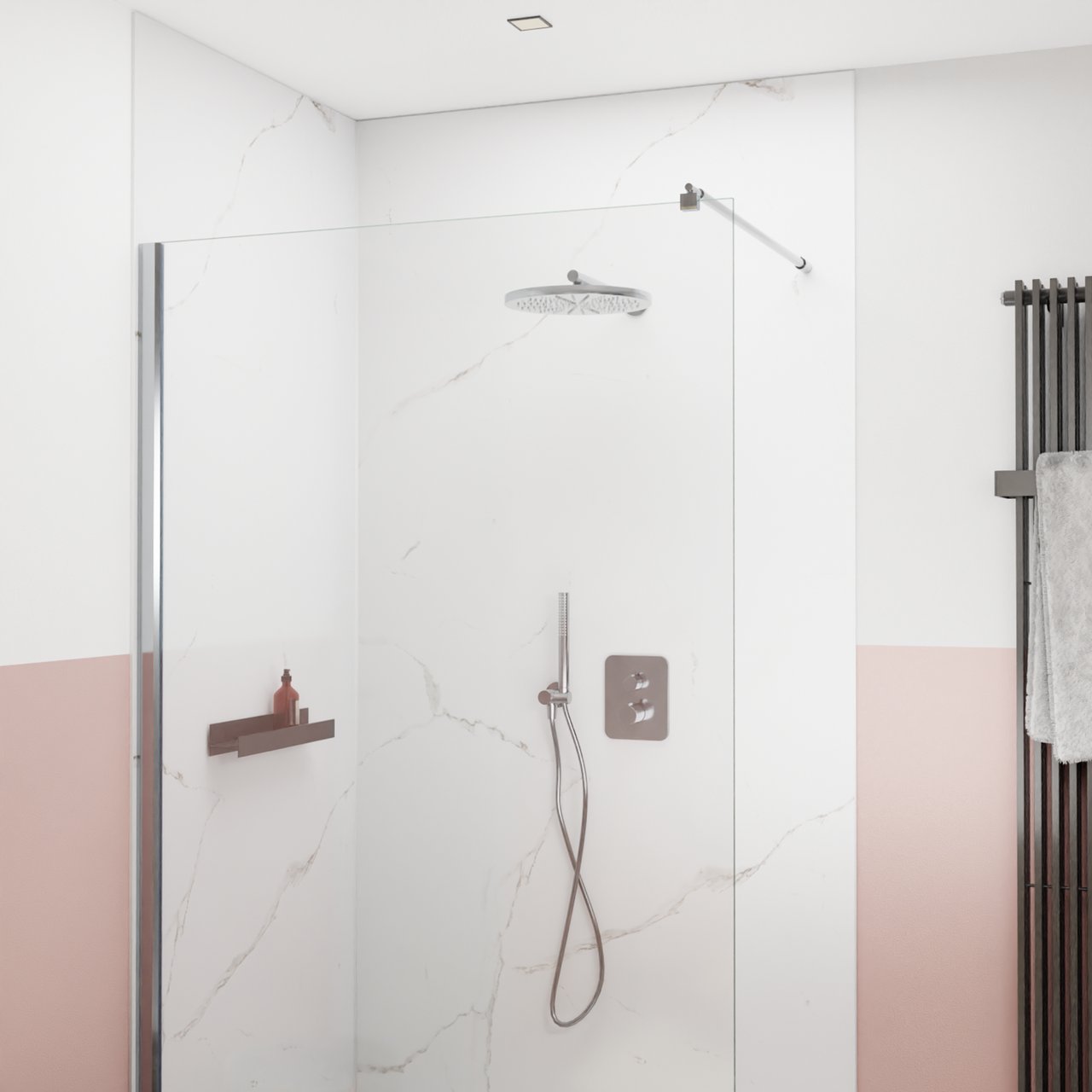 BLAUFOSS Nola 300 Hoofddouche rond 30 cm met wand douchearm chroom