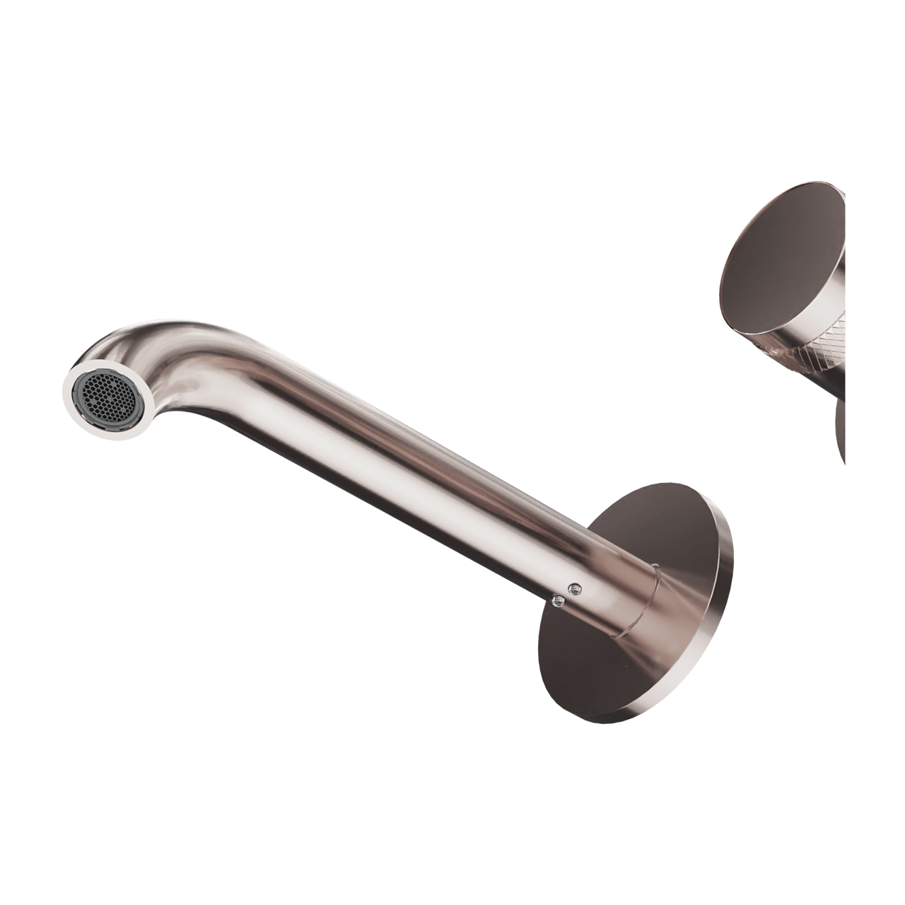 Blaufoss Pavilion Unterputz-Badewannenarmatur: Brushed Coolmetal, inkl. Handbrauseset und Einbauelement