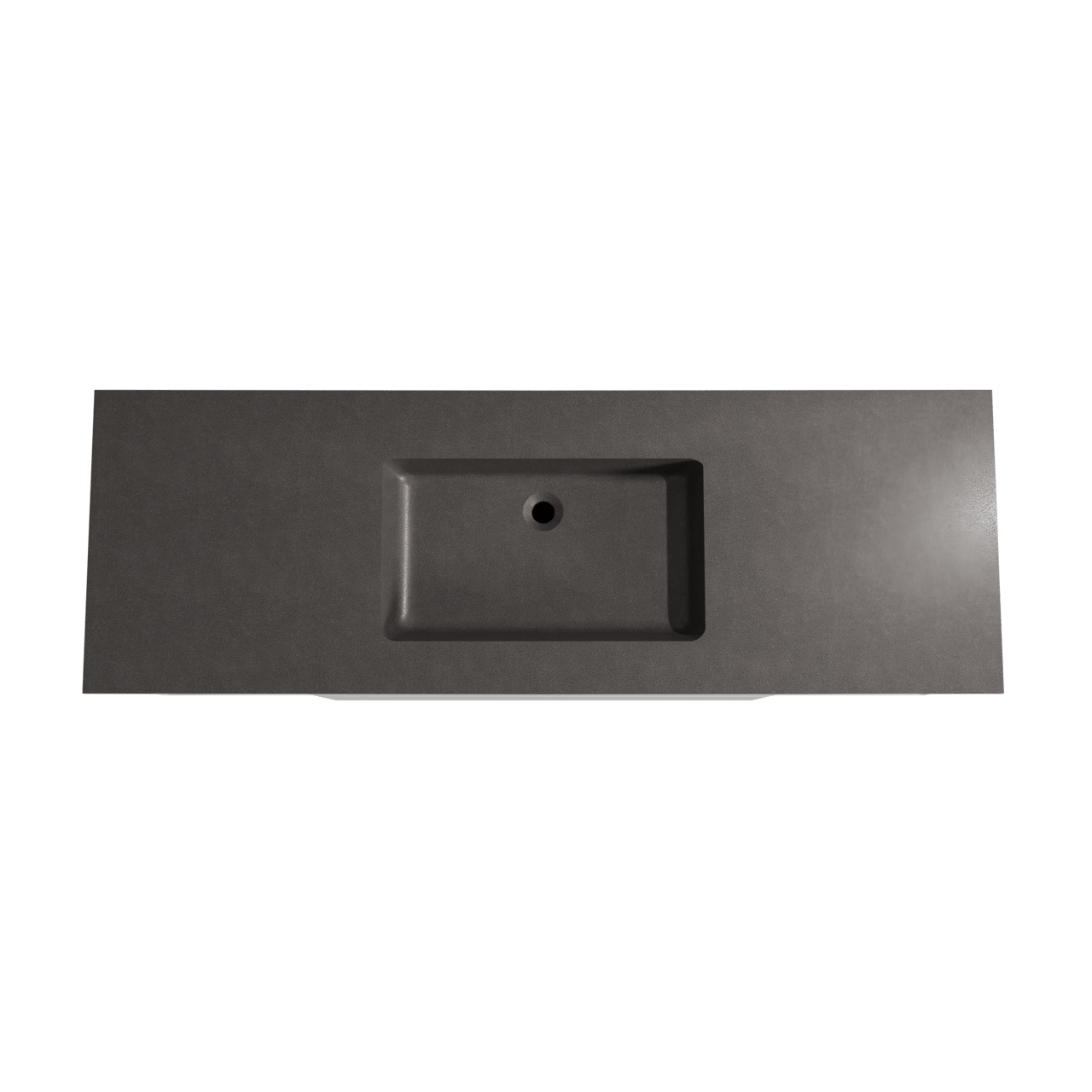 Storke Edge zwevend badmeubel 155 x 52 cm hoogglans wit met Scuro enkele wastafel in kwarts mat zwart