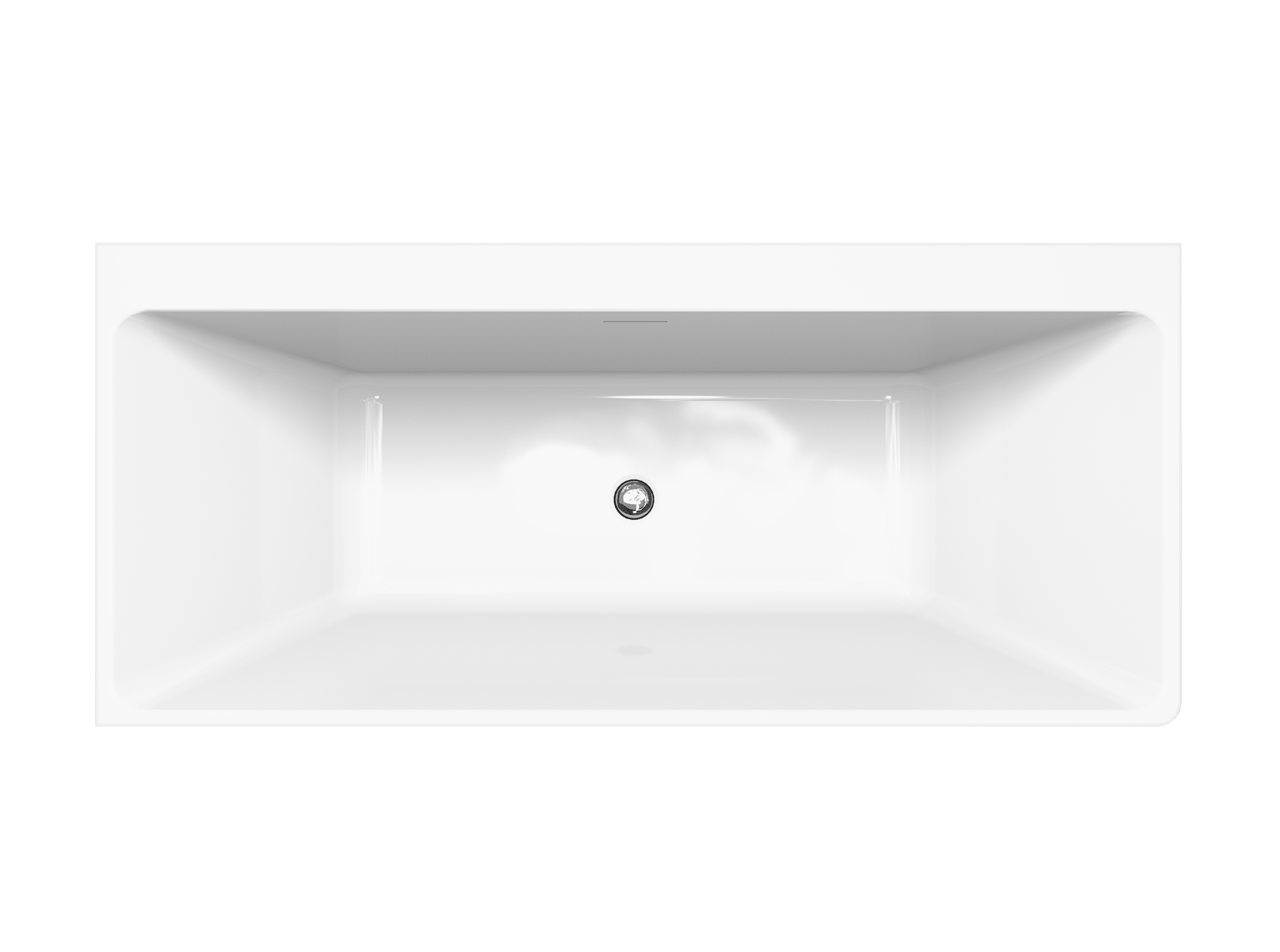 Luca Varess Coda tweepersoons hoekbad links 180 x 80 cm acryl glanzend wit