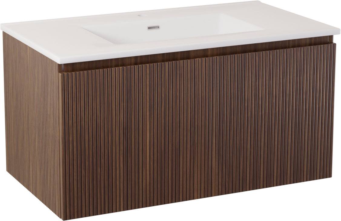 Storke Ribs badkamermeubel met Kera Wastafel