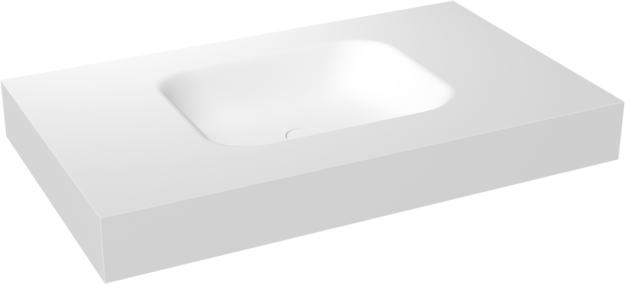 Balmani Arcato enkele wastafel matte Solid Surface 90 x 55 cm, exclusief crepine