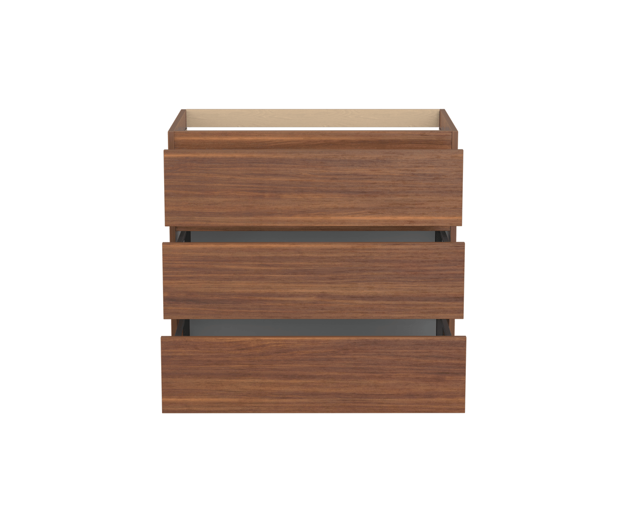 Balmani Lucida meuble sous-vasque a poser 90 x 55 cm noyer Américain 3 tiroirs