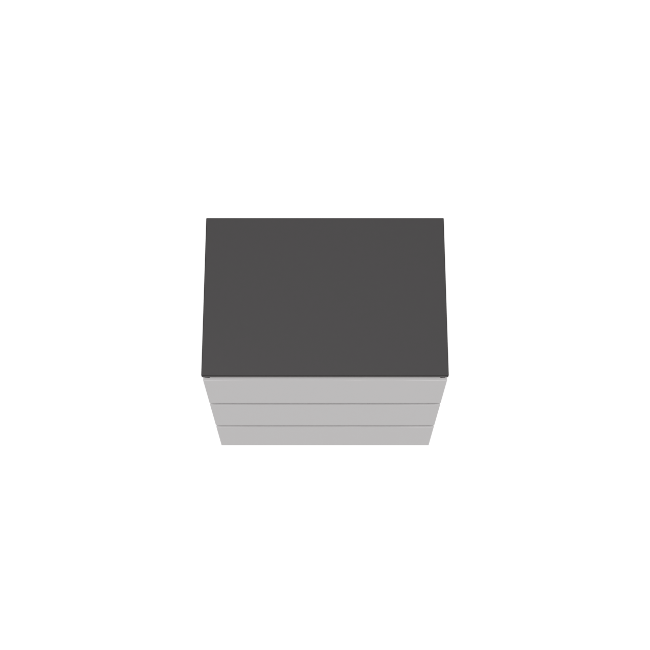 Storke Edge meuble salle de bains à poser 75 x 52 cm blanc brillant avec Panton tablette simple en mdf enduit de poudre noir mat