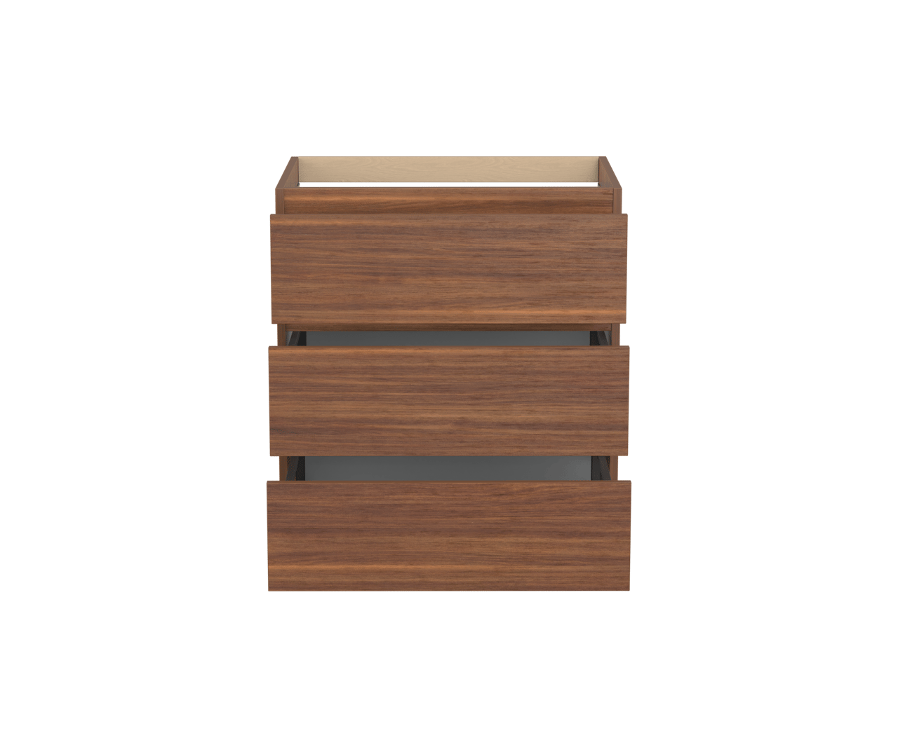 Balmani Lucida staand wastafelonderkast 75 x 55 cm Amerikaanse notelaar 3 lades