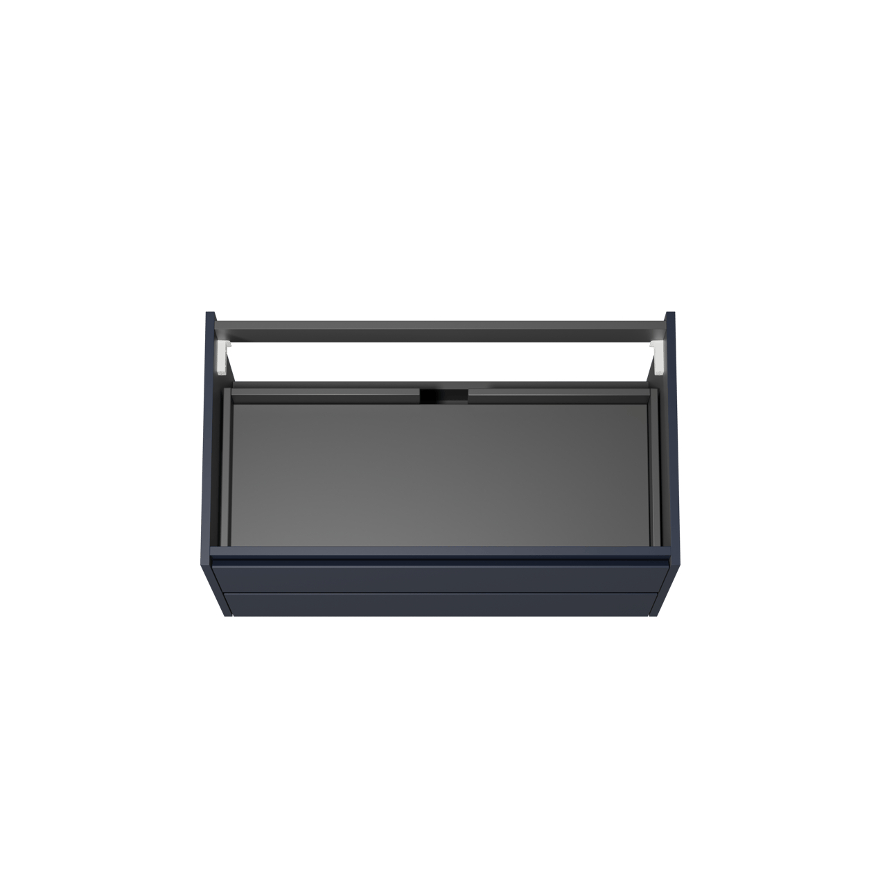 Storke Seda meuble sous-lavabo suspendu 95 x 52 cm bleu nuit 2 tiroirs