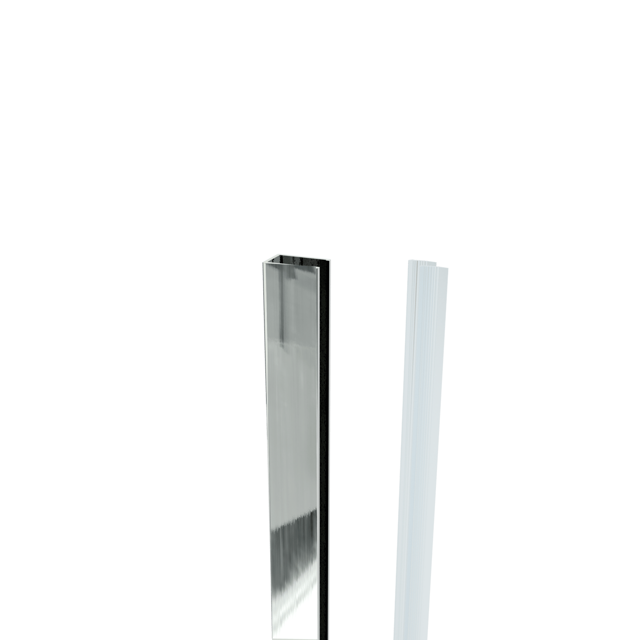 Balmani BMSS Wandprofil, 2,3 x 200 cm, Chrom