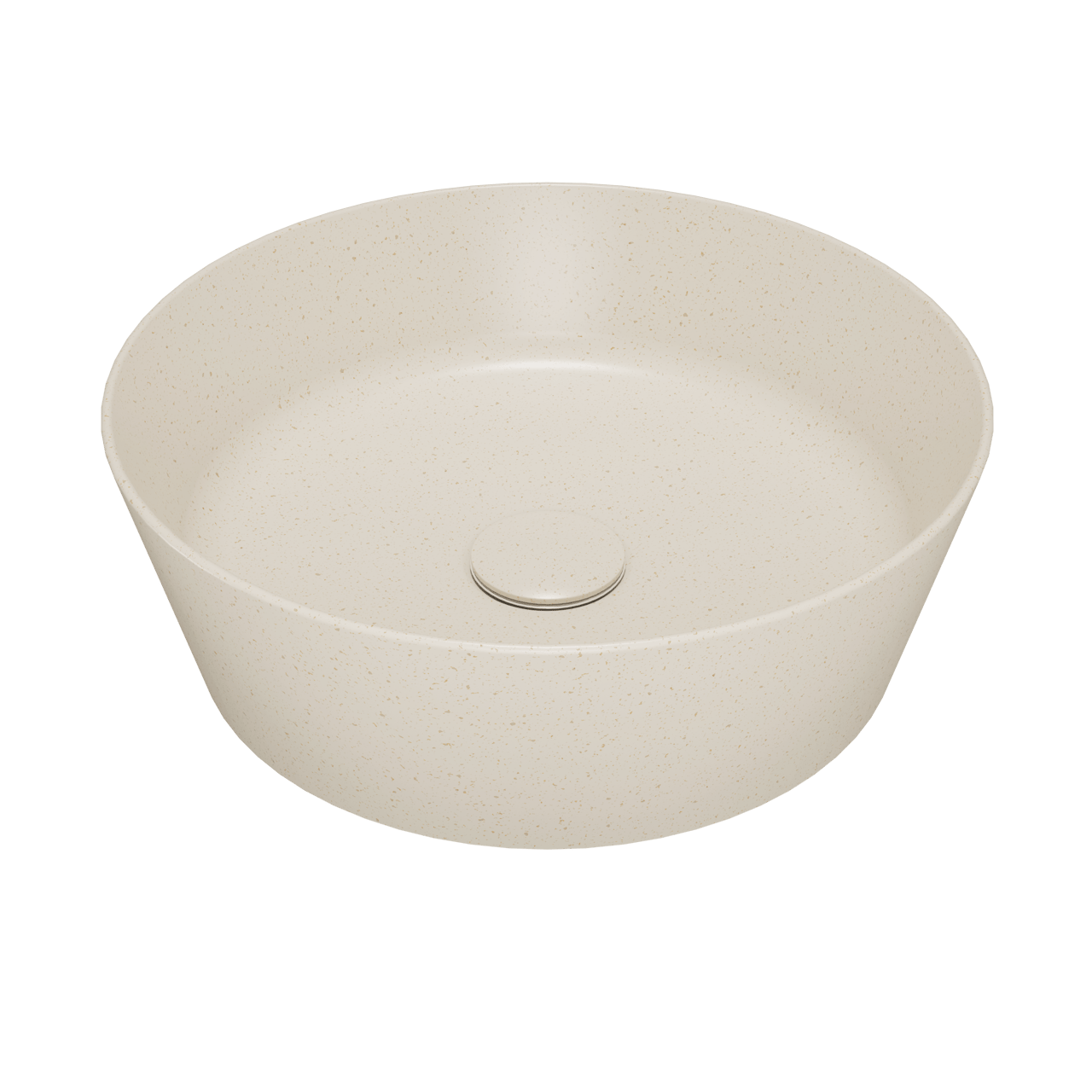 Storke Cona Aufsatzwaschbecken Beige Granita Solid Surface rund Ø 36 cm