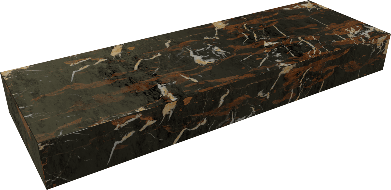 Balmani Nova Handwaschbecken: Portoro Gold Marmor, 60 x 20 cm