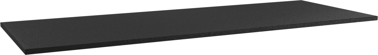 Storke Panton enkele of dubbele tablet mat zwarte gepoedercoate mdf 145 x 52 cm