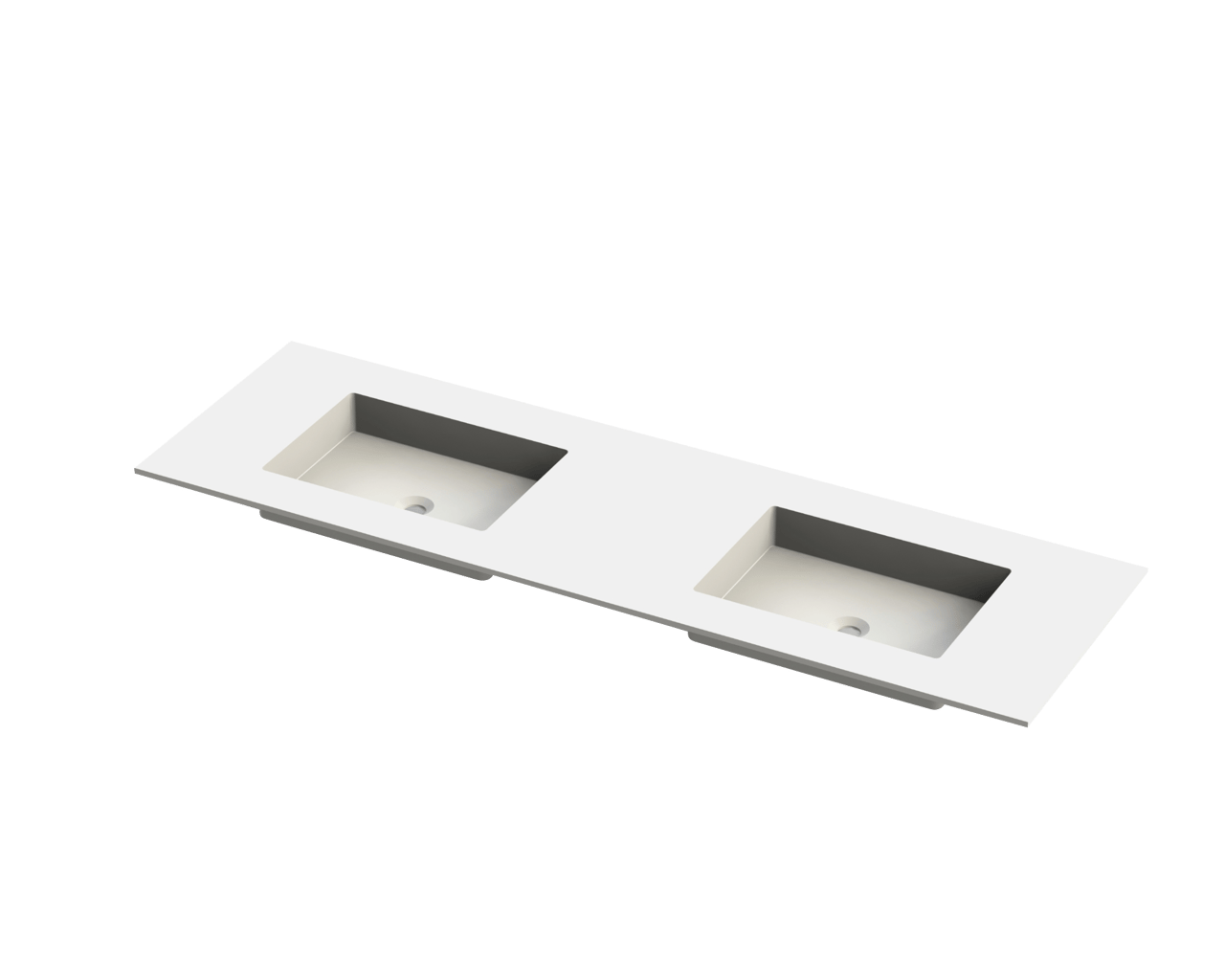 Balmani Tablo Stretto dubbele wastafel matte Solid Surface 180 x 55 cm