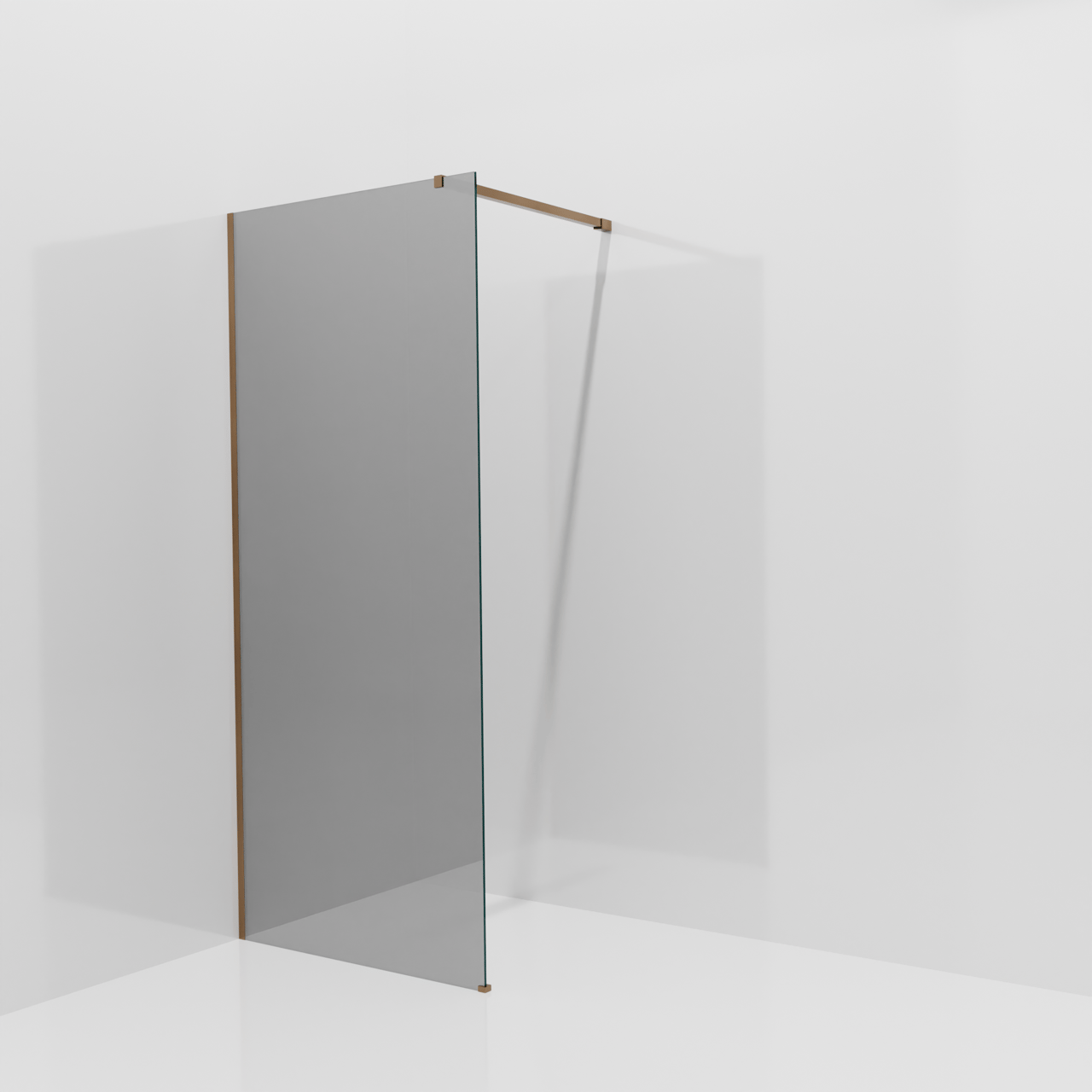 Balmani Modular inloopdouche: 90 x 200 cm, Reflex spiegelglas, Brushed Rosegold profielen