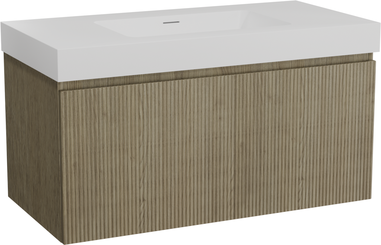 Storke Ribs badkamermeubel met Mata High Wastafel