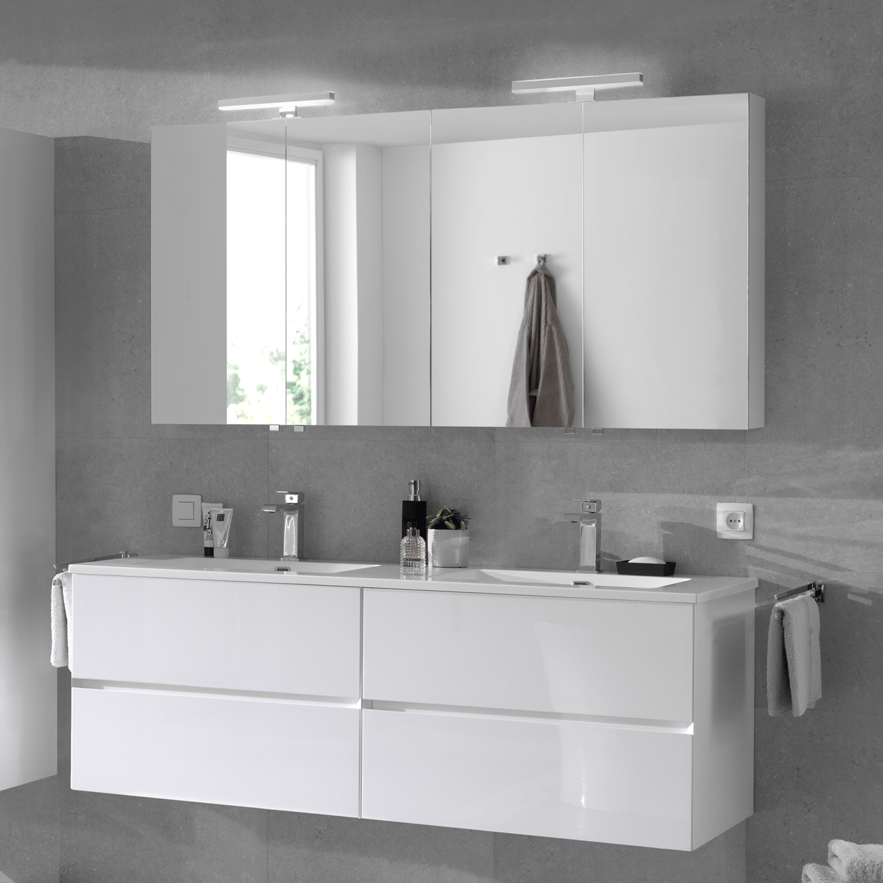 Storke Reflecta spiegelkast 65 x 75 cm Glanzend Wit