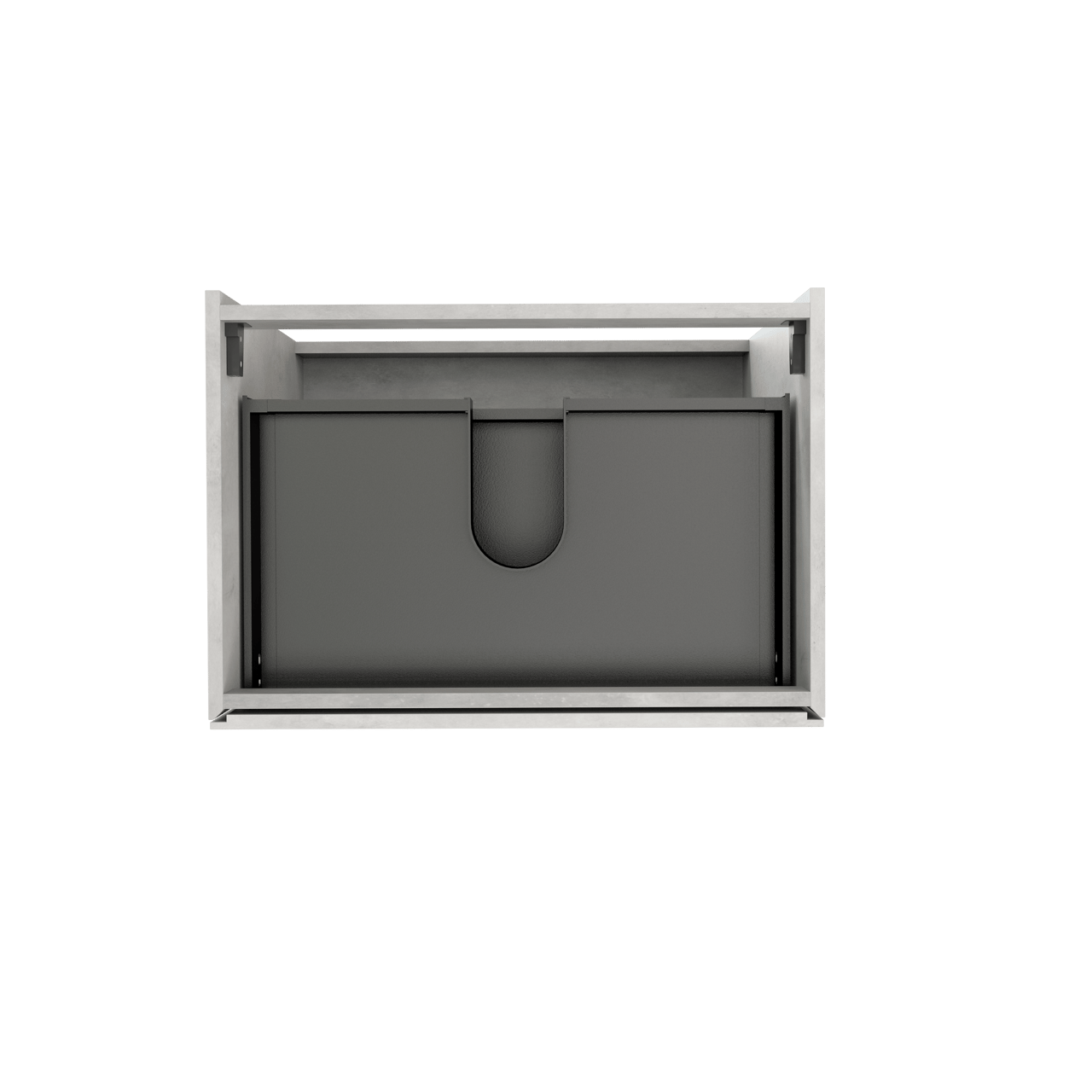 Storke Edge staande wastafelonderkast 75 x 52 cm beton zilvergrijs 3 lades