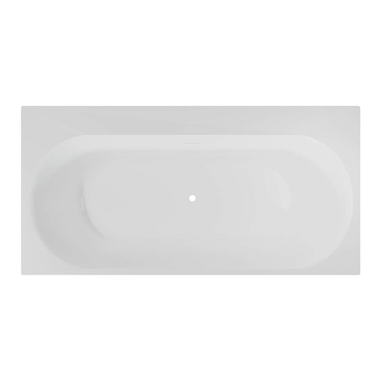 Luca Varess Siesta rechthoekig vrijstaand bad 180 x 90 cm acryl glanzend wit