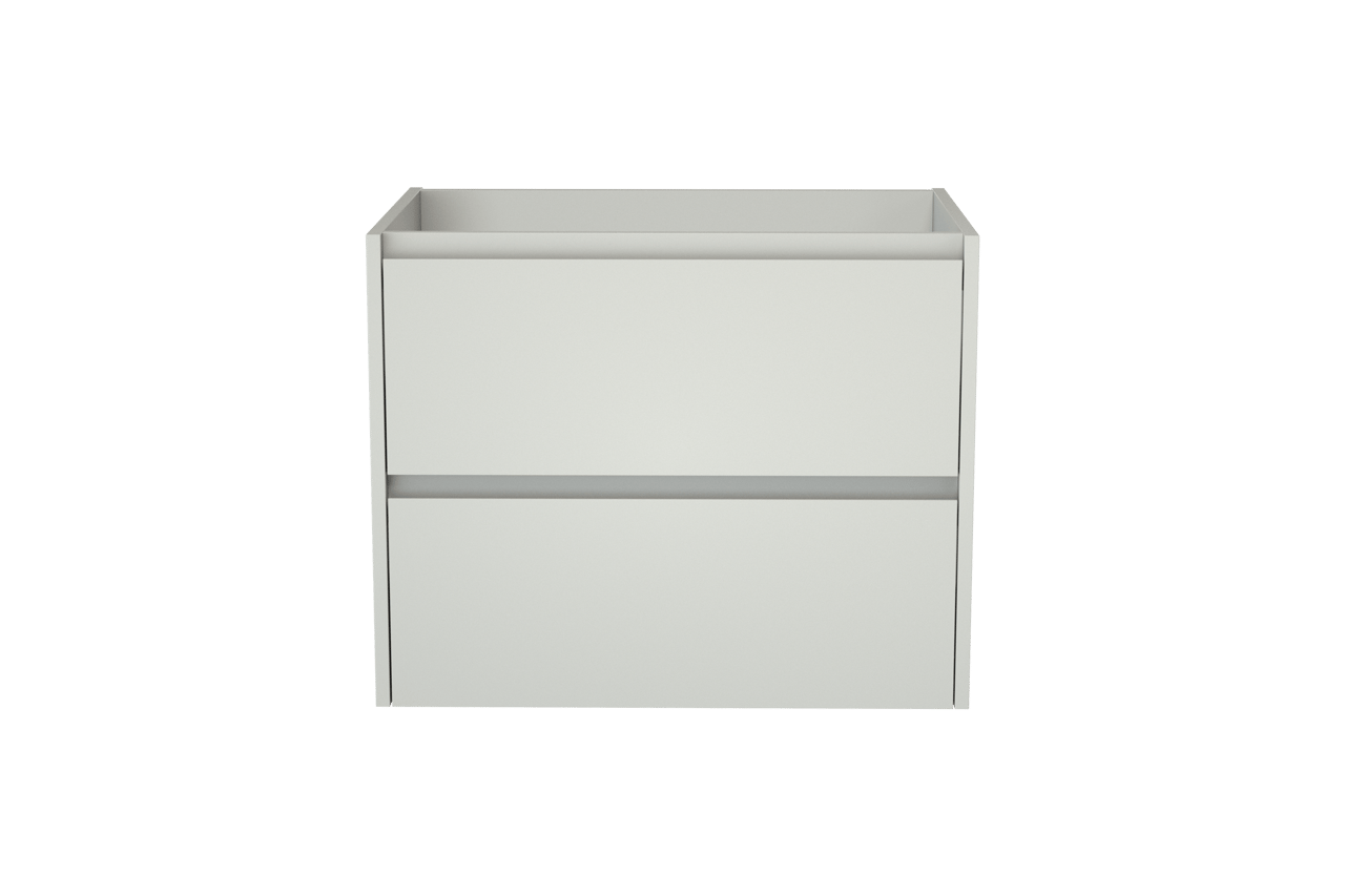 Storke Seda hängender Waschbeckenunterschrank: 75 x 52 cm, Weiß matt, 2 Schubladen