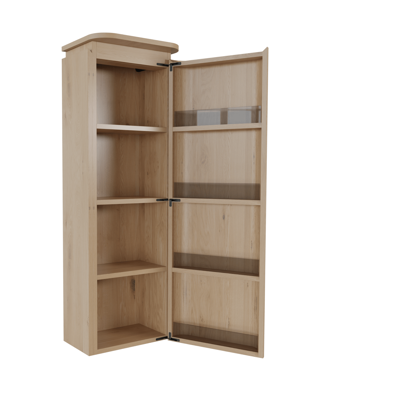 Balmani Moon zwevend badkamerkast rechts natuur eik 44 x 32 x 130 cm