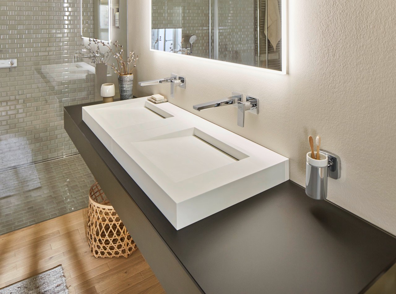 Hansgrohe Metropol Unterputz-Waschbecken Armatur: Chrom glänzend, Einbauelement inklusive