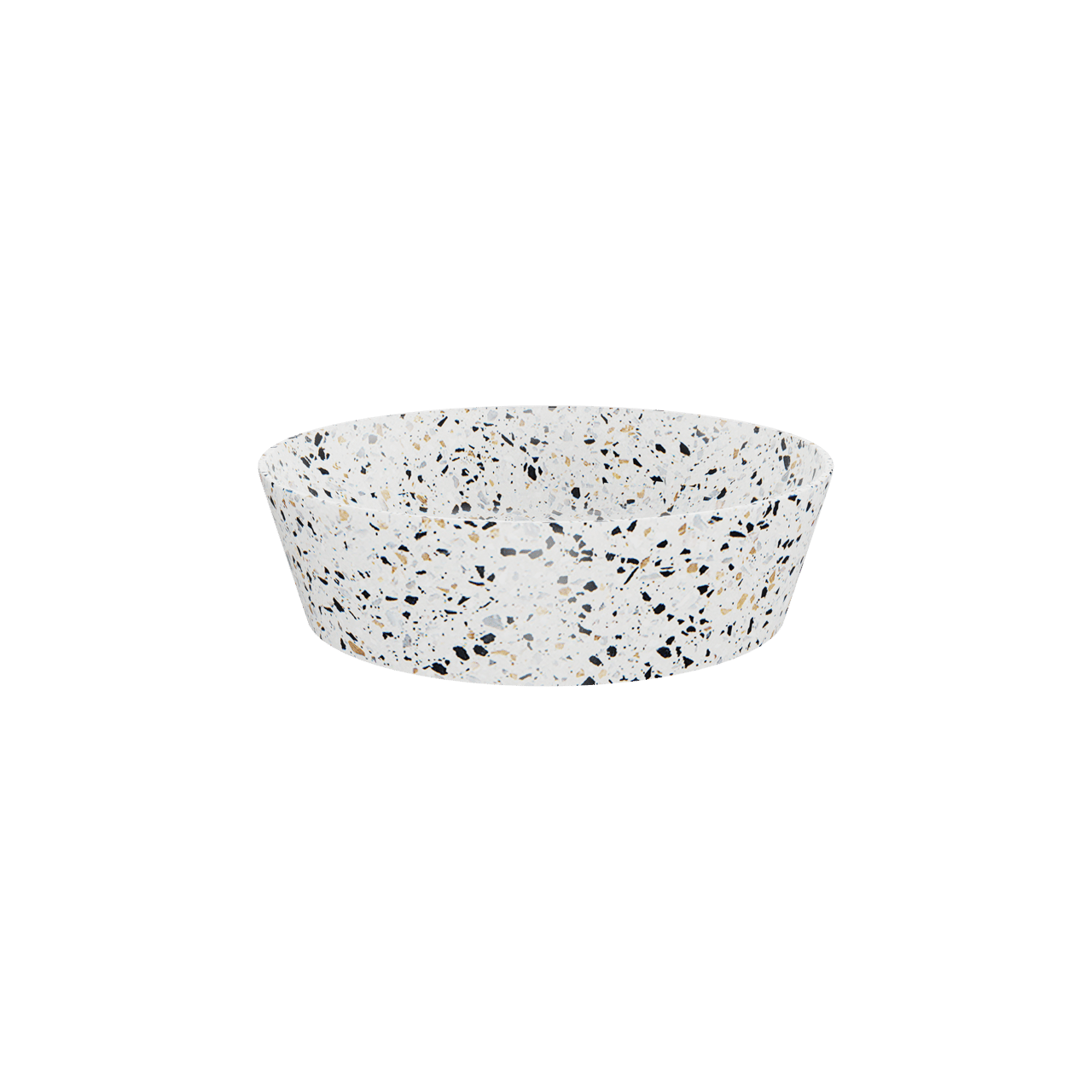 Balmani Still waskom mat wit/zwart terrazzo rond  Ø 38 cm