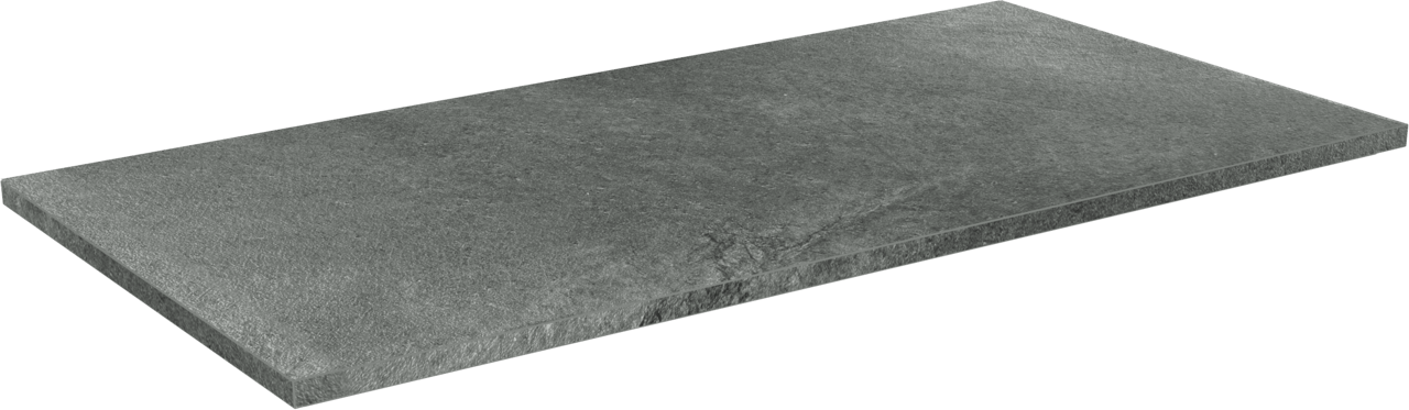 Linie Lado Einzelwaschtischplatte, schiefergraues Melamin, 90 x 46 cm