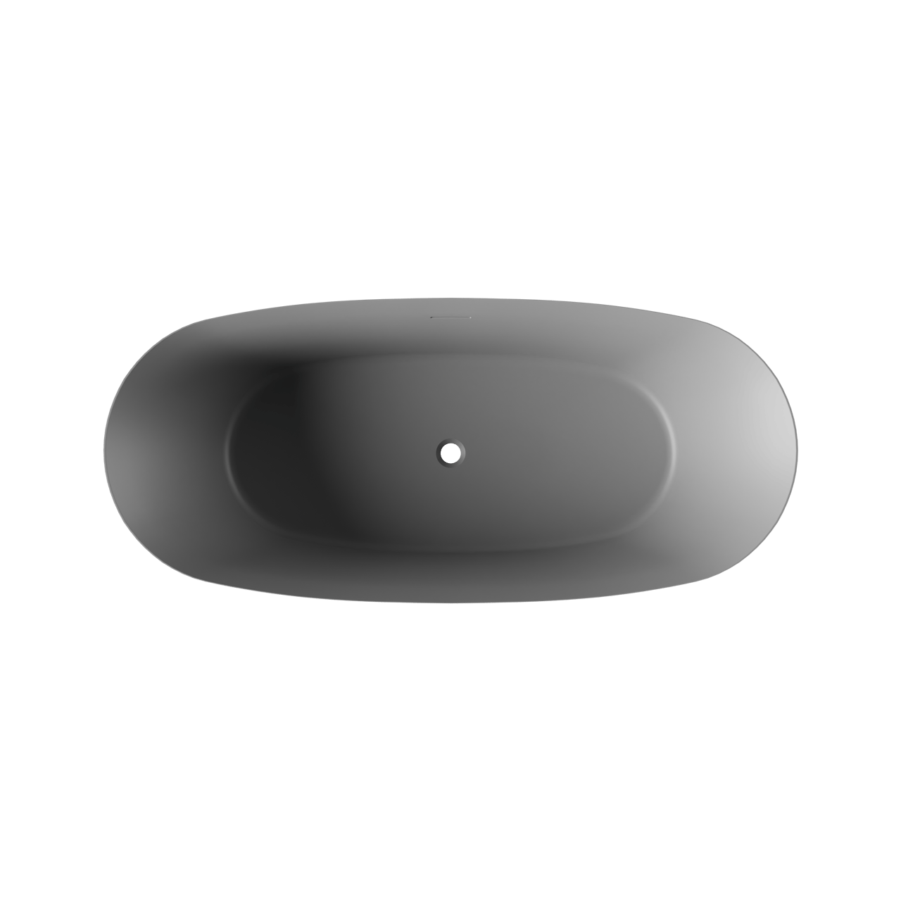 Luca Varess Sutilo ovaal vrijstaand bad 170 x 75 cm acryl mat grijs
