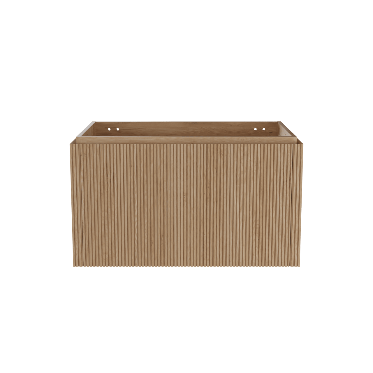 Balmani Eclips hängendes möbelstück Waschtischunterschränke 90 x 55 cm Eiche natur 2 Schubladen Vert. Sym. Rippe