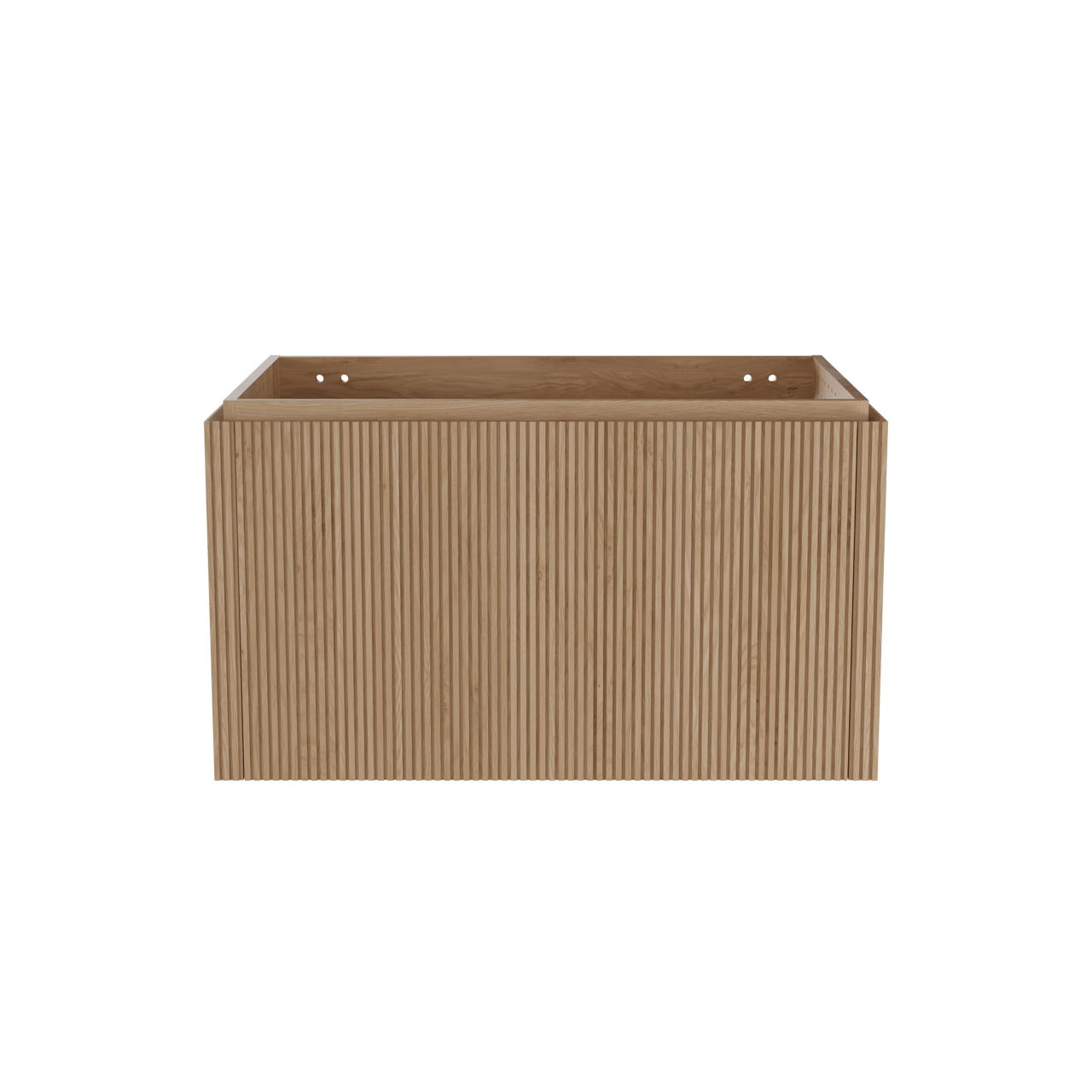 Balmani Eclips meuble sous-lavabo suspendu 90 x 55 cm Chêne naturelle 2 tiroirs Nervure sym. vert.