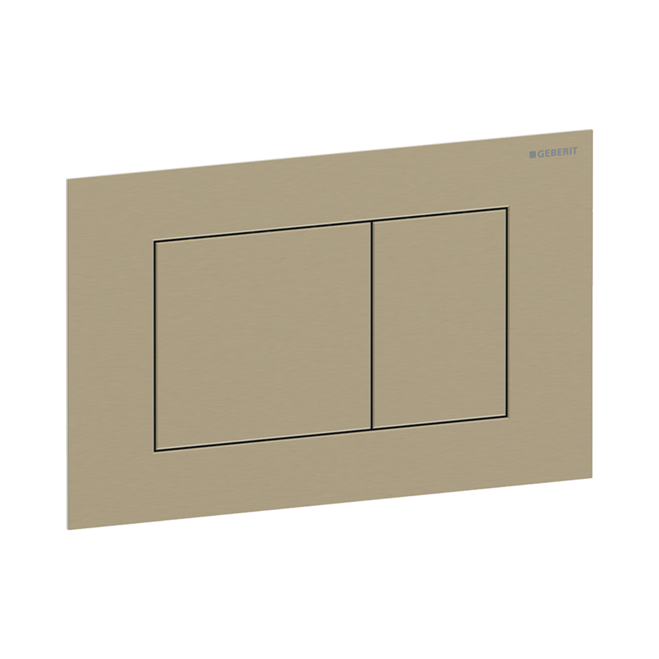 Sigma40 hoekig bedieningspaneel Brushed Messing voor Sigma UP320 of UP720 inbouwreservoir
