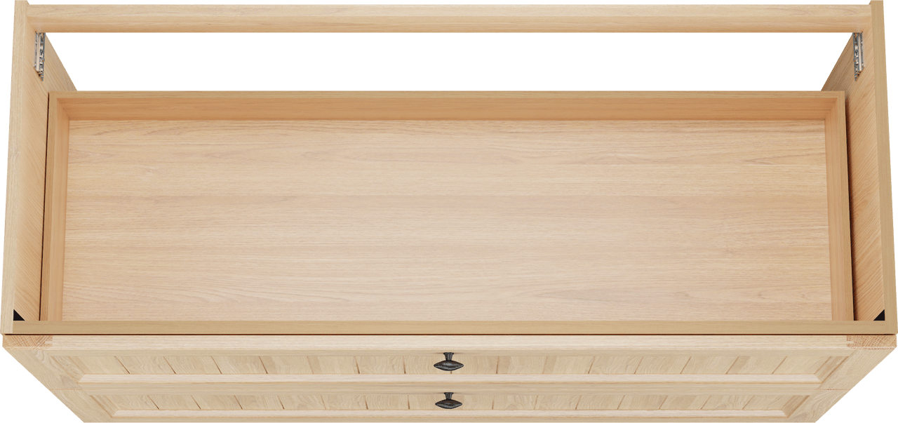 Balmani Lemon meuble sous-lavabo a poser 135 x 55 cm Placage chêne naturel 2 tiroirs