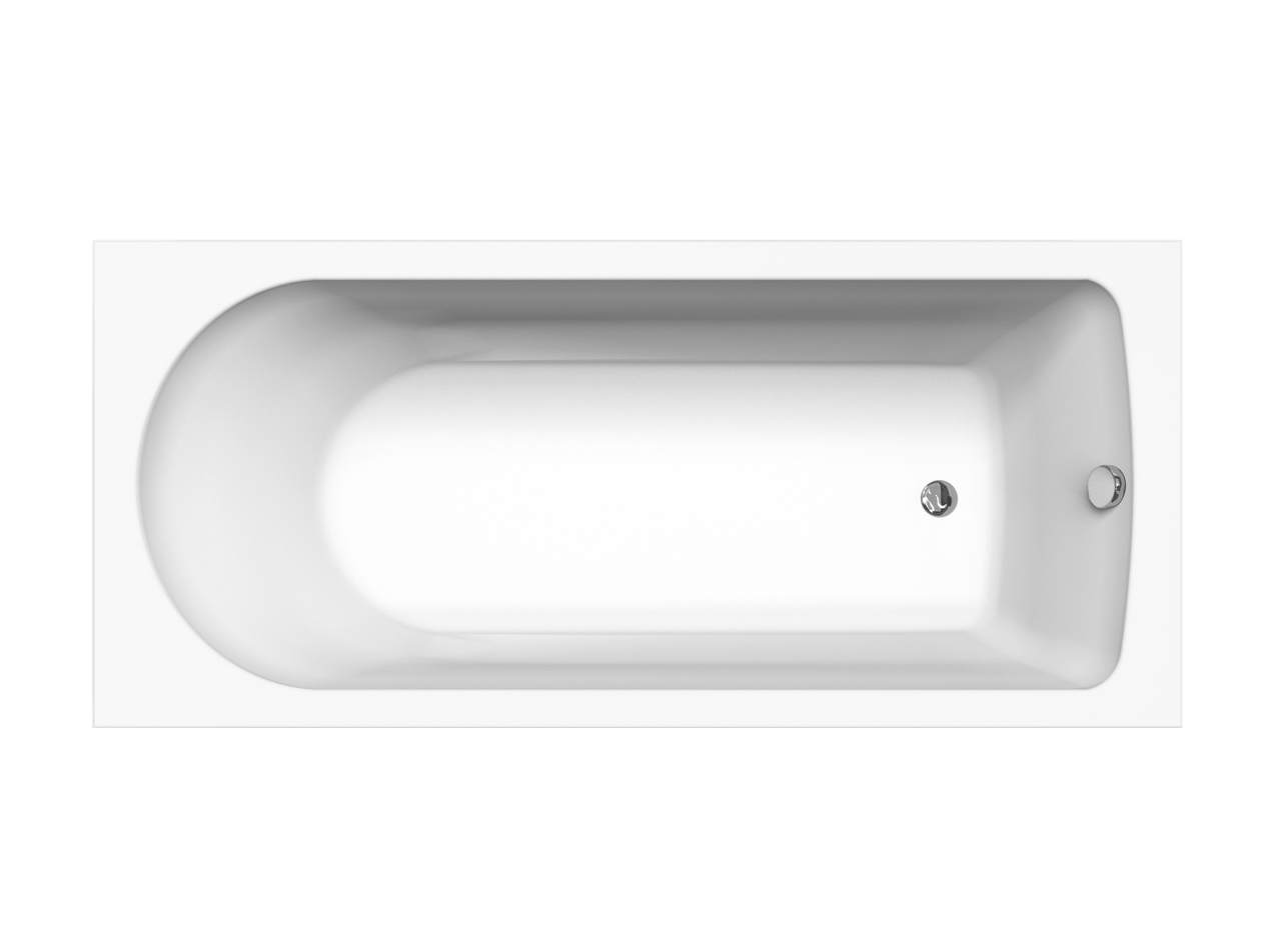 Luca Varess Snello 1 Person Einbaubadewanne, 180 x 80 cm, Acryl, weiß matt