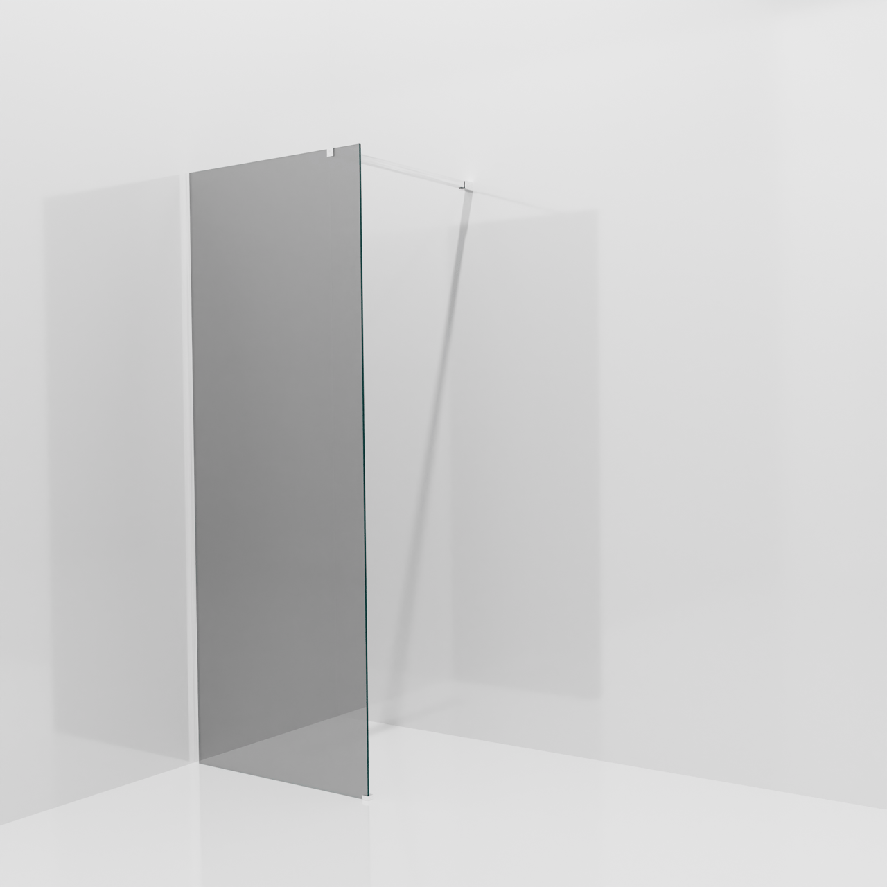 Balmani Modular Walk-In Dusche: 80 x 200 cm, Reflex-Spiegelglas, Profil Chrom glänzend