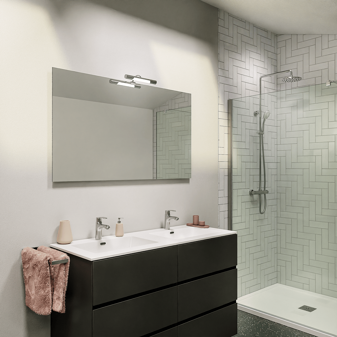 Storke Soto rechthoekig badkamerspiegel 130 x 75 cm