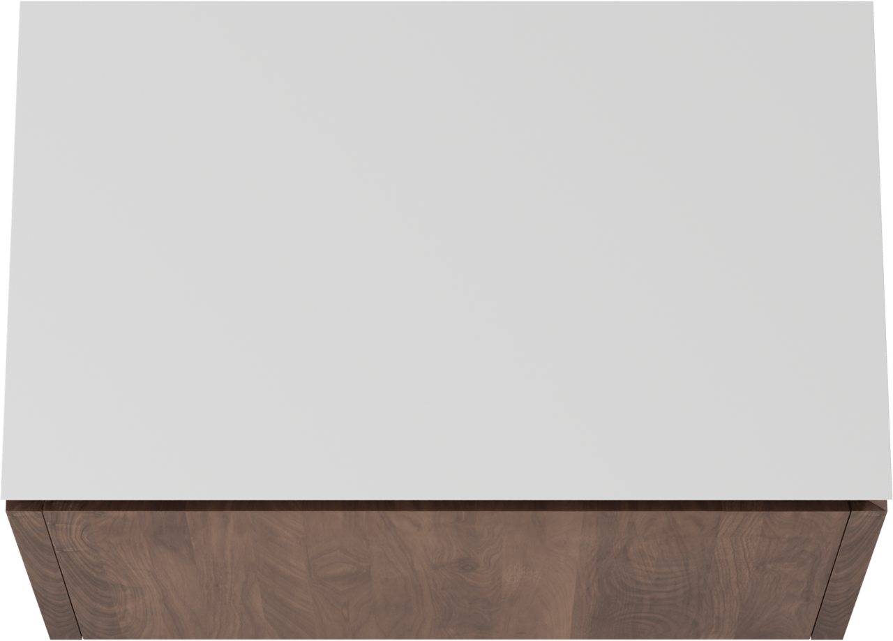 Balmani Eclips zwevend badkamermeubel 90 x 55 cm Amerikaanse notelaar met Eclips enkel tablet in Solid Surface mat wit